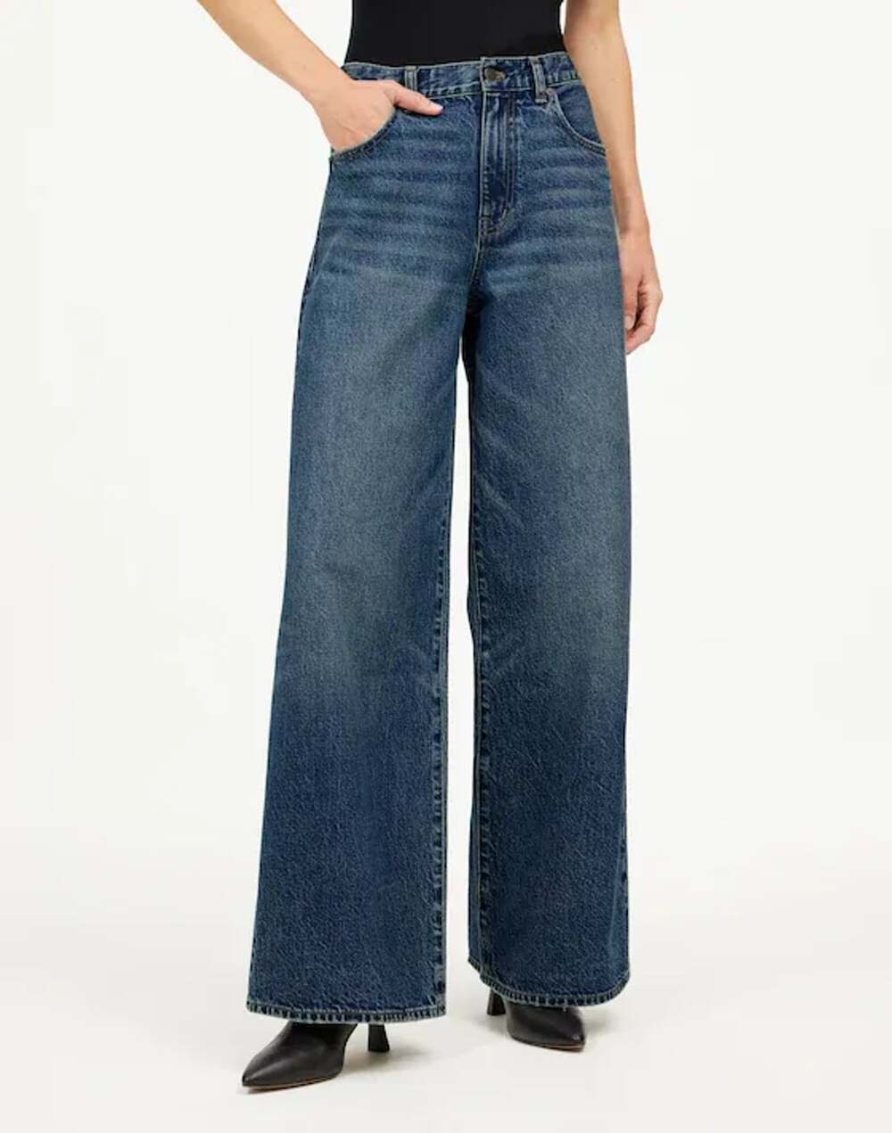Madewell Superwide-Leg Jeans Size 26 Blue Wash Denim